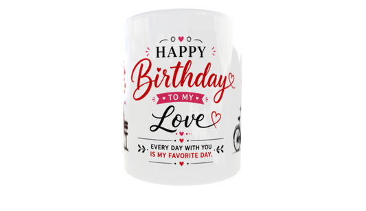Happy Birthday Couple Mug - Premium Quality