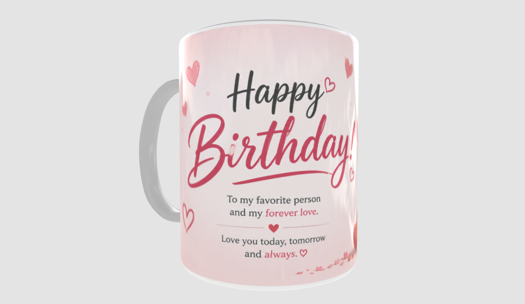 Happy Birthday Couple Mug - Premium Quality