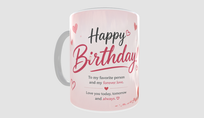 Happy Birthday Couple Mug - Premium Quality